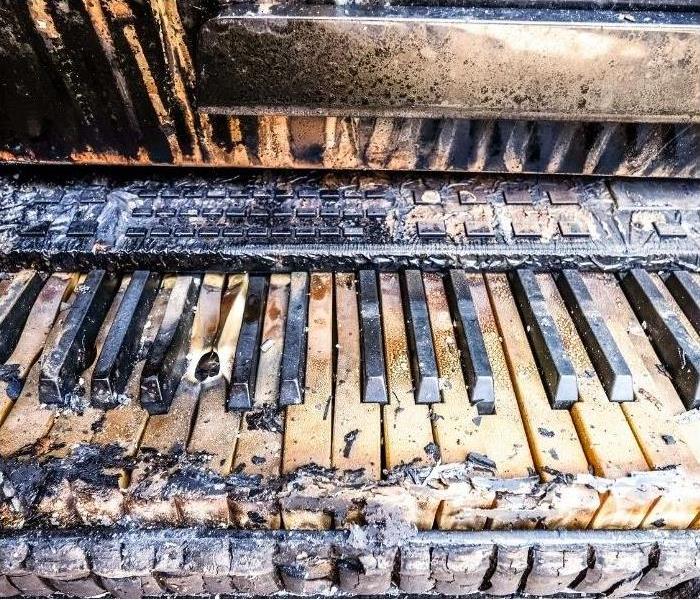 Soot damaged keyboard in Phoenix home
